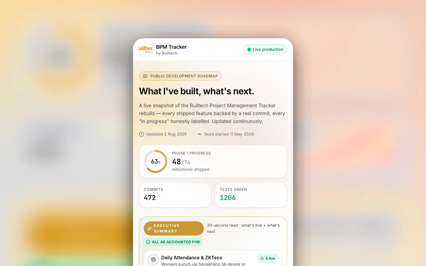 Builtech · BPM Tracker